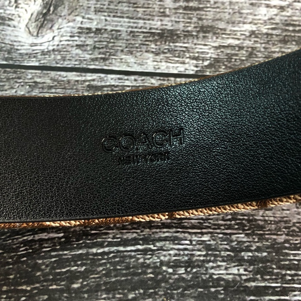 Coach Brown and Tan Signature Headband - Picture 6 of 6